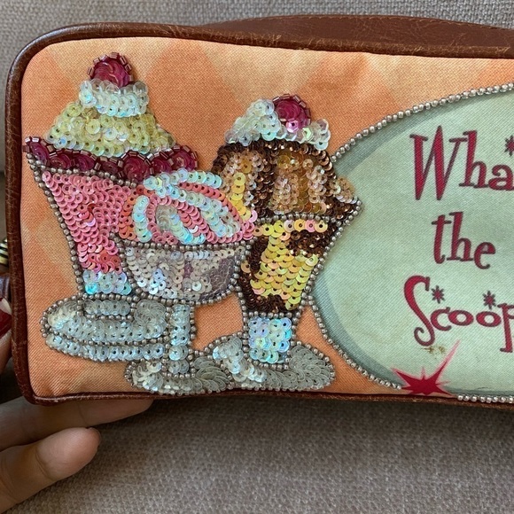 Isabella Fiori Wristlet/Makeup Bag with Sequins - Picture 3 of 8